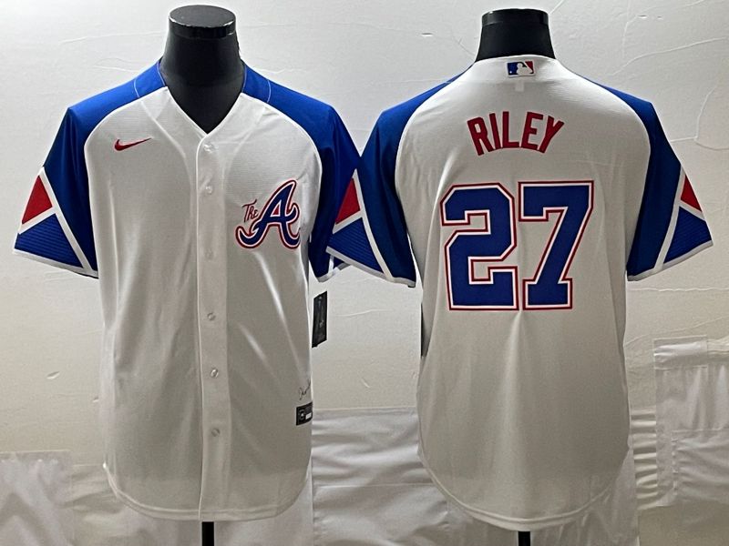 Men Atlanta Braves #27 Riley White City Edition 2024 Nike MLB Jersey style 3->atlanta braves->MLB Jersey